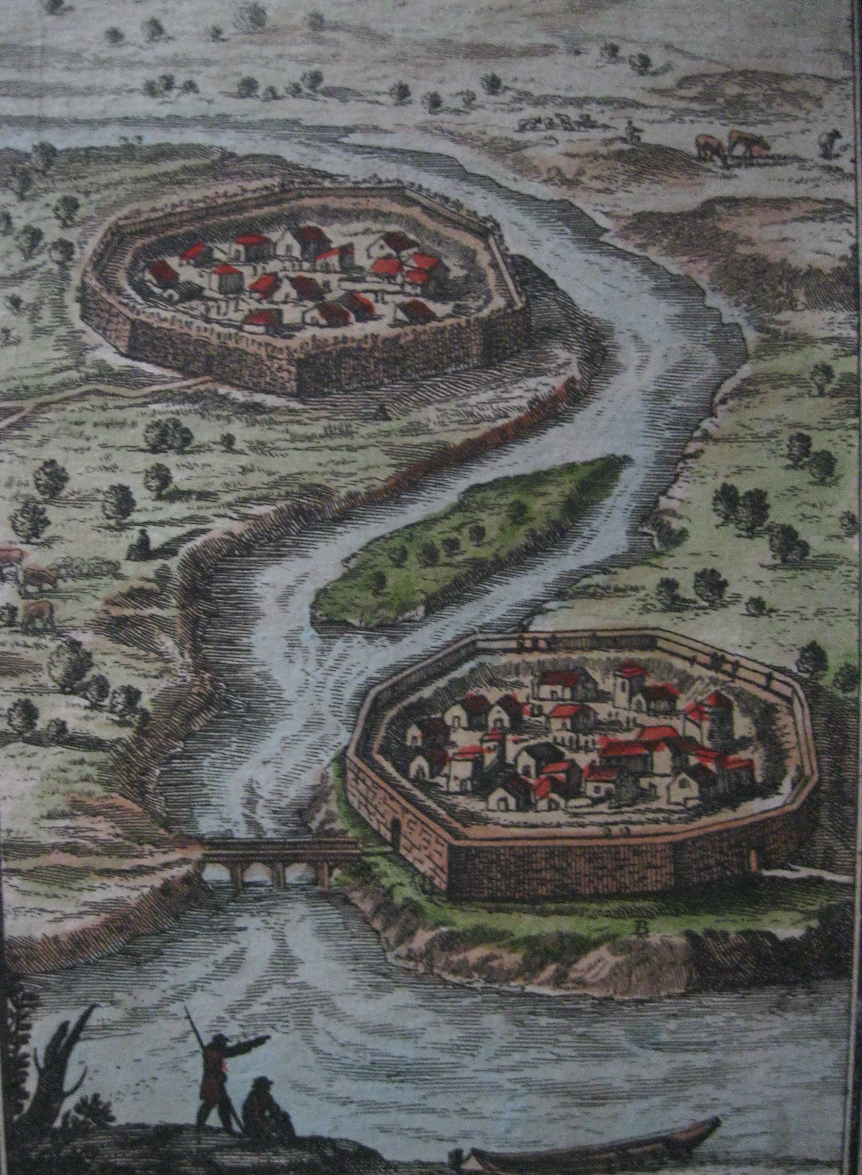 Ciudades amuralladas, 1696.Mallet